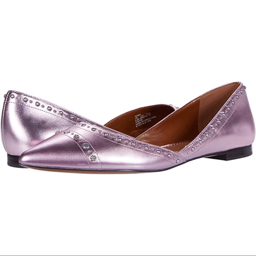 NIB, Coach Valintina Pointed Toe Flat with Studs in size 7½